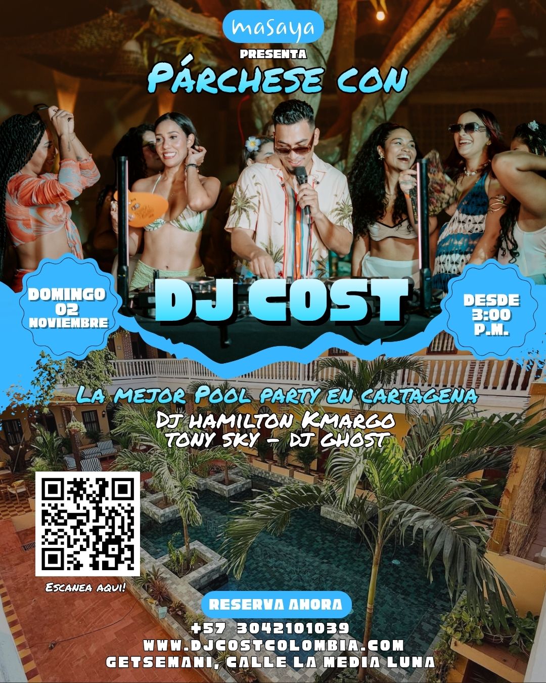 Flyer Parchese con Dj Cost